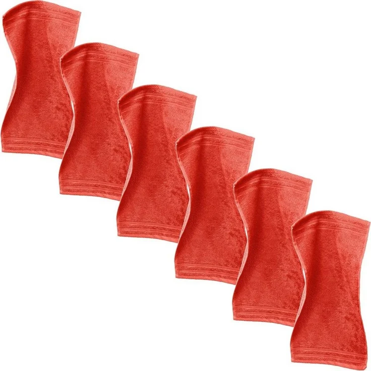 Erwin Müller Gästehandtuch Gästetuch "Heidelberg" 6er-Pack, Frottier (6-St), Walk-Frottier Uni – Bild 4