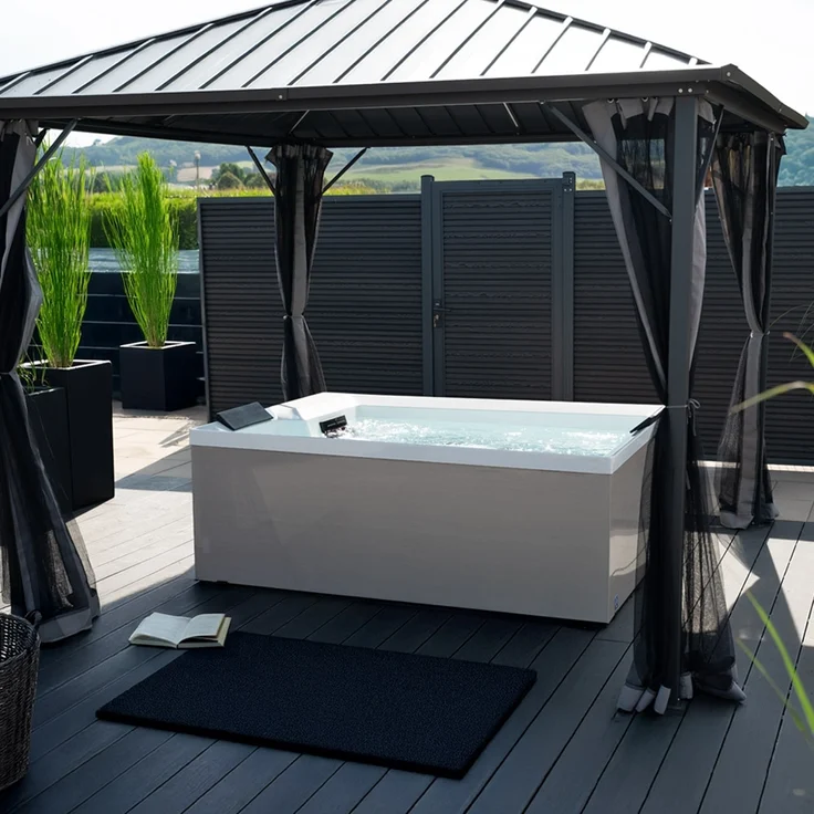HOME DELUXE Outdoor-Whirlpool 'Nimbus Deluxe Pure', 190 x 140 cm, für 2 Personen – Bild 2