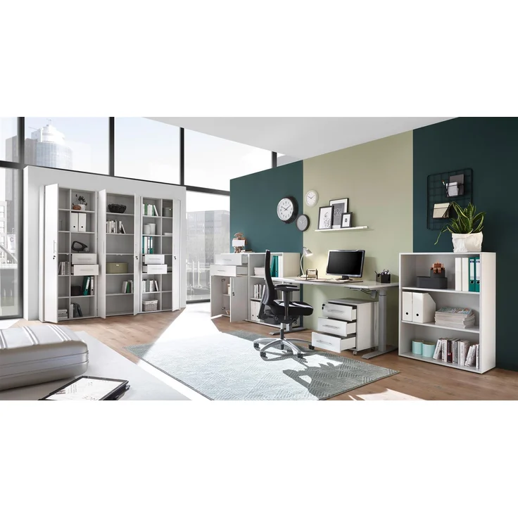 Aktenschrank >Lommel< in lichtgrau - 80x216x35cm (BxHxT) – Bild 5