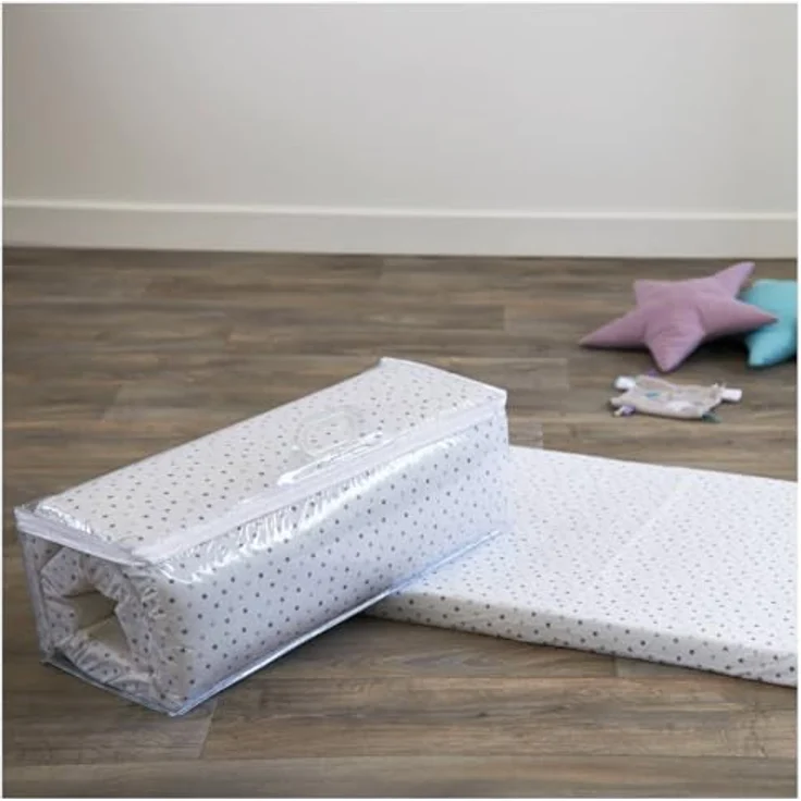 Candide rollbare Reiseauflage, weiß mit bunten Sternen, 60x120cm – Bild 4