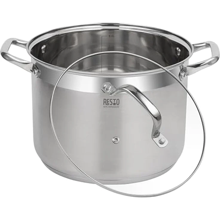 RESTO Kitchenware Kochtopf Libra, Topf energiesparend und spülmaschinenfest, Edelstahl 18/10 (2-tlg), mit hitzebeständigem Glasdeckel und Griffen – Bild 6