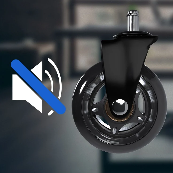 CLP 5er Set Hartbodenrollen,schwarz – Bild 6