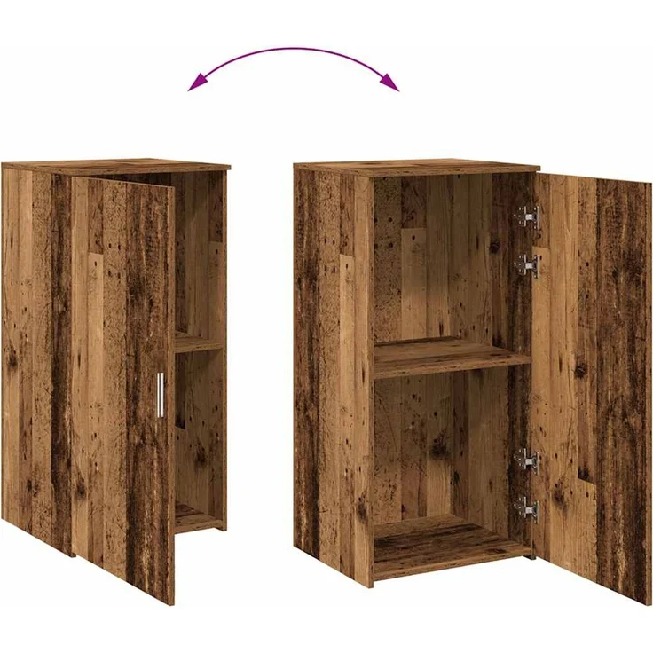 vidaXL Lagerschrank Altholz-Optik 50x45x103,5 cm Holzwerkstoff 859049 – Bild 7