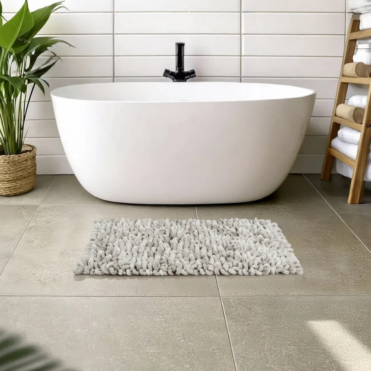 WENKO LERICI Badteppich 60x90 cm, Grau – Bild 2