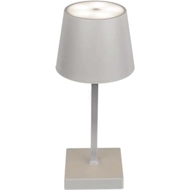 HAC24 Tischleuchte Touchfunktion, Warmweiß, USB Aufladbar, Dimmbar, Grau – Bild 1
