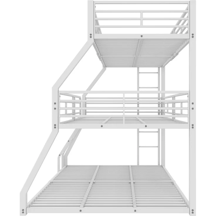 Bett 90x200 cm Dreifach-Etagenbett aus Metall – platzsparend, sicher und robust – Bild 9