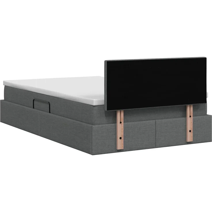 vidaXL LED-Speicherbett mit Matratze Dunkelgrau 120 x 200 cm Stoff 3459055 – Bild 10