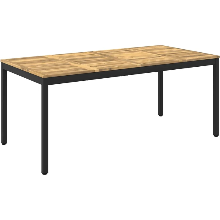 vidaXL Gartentisch NAARDEN Weiß gewaschen und Schwarz 901766 – Bild 2