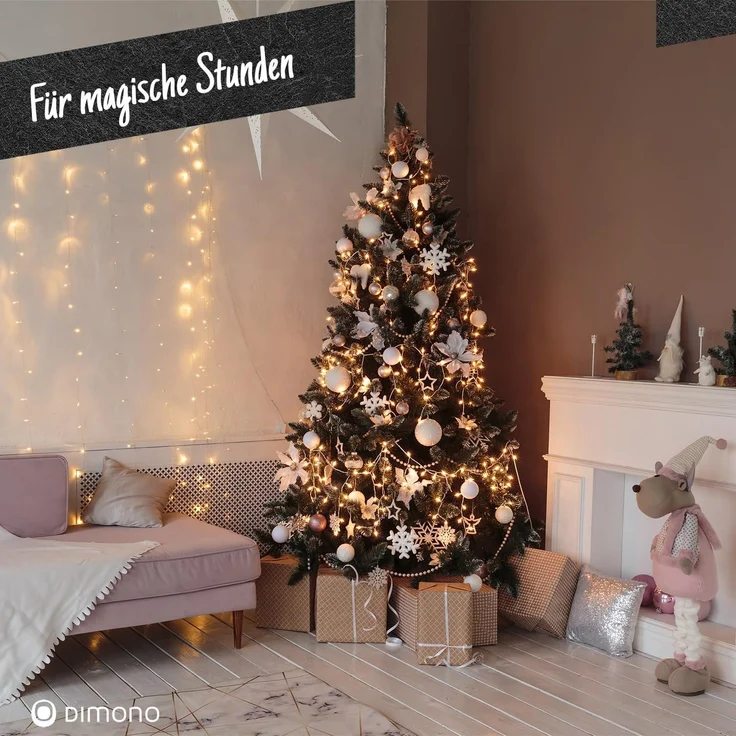 Dimono Künstlicher Weihnachtsbaum XXL Kunst Tannenbaum, Christbaum, Naturgetreuer Tannenbaum mit wunderschönen Baumspitzen – Bild 2