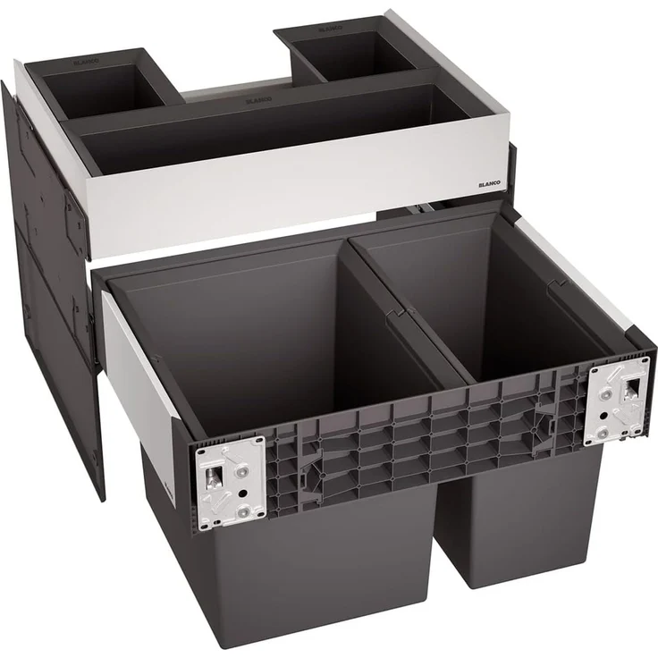 BLANCO 526208 SELECT II 60/2 ORGA Abfallsystem 49 Liter (1x 30 u. 1x 19) für 60 cm Schrankbreite / Frontanbindung – Bild 1