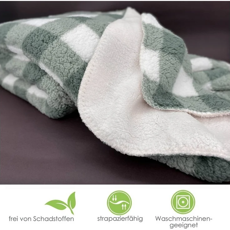 Wohndecke Sherpa Kuscheldecke Cottage Winterdecke Teddy Fell, heimtexland, 150x200 I extra dick I warm I flauschig I kuschelig weich – Bild 2