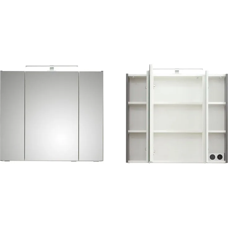 Pelipal Spiegelschrank SASKIA II quarzgrau matt LED