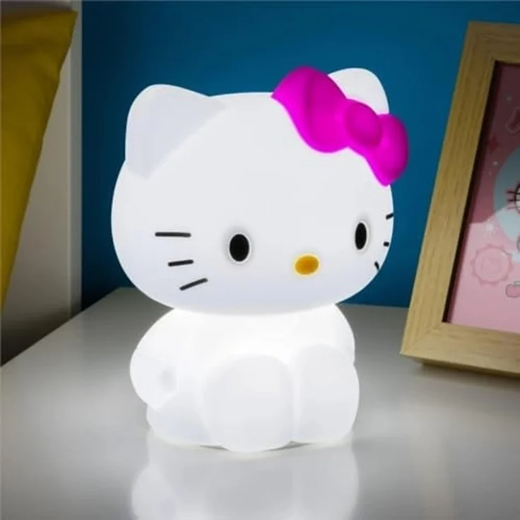 Hello Kitty Squishy Lampe – Offiziell lizenziertes Sanrio freistehendes Schreibtischlicht, Spielzimmer-Dekor und Merchandise für Jungen und Mädchen, Nachtlicht Geschenk Zubehör für – Bild 3