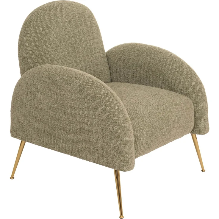 Lounge-Sessel HWC-N69, Cocktailsessel Sessel, Retro Nosagfederung Stoff/Textil Chenille ~ hellgrün – Bild 8