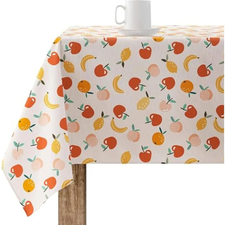 BELUM Tischdecke, fleckenabweisend, Teflon, rechteckig, Harz, Wachstuchtischdecke in verschiedenen Größen, Tischdecke, Tischdecke, Küche, Tischdecke, Zuhause (250 x 140) – Bild 1
