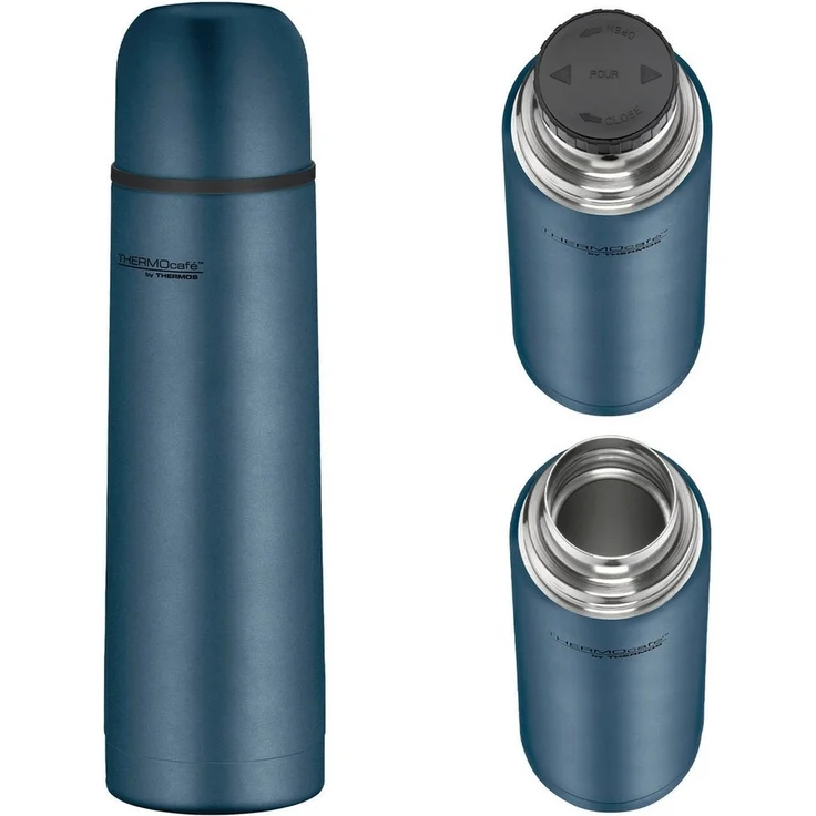 THERMOcafé by THERMOS TC BEVERAGE BOTTLE night blue mat 0,50l, Thermosflasche mit Becher aus Edelstahl, 12h heiß & 24h kalt, Auslaufsicher, für Schule, Unterwegs & Büro – Bild 1