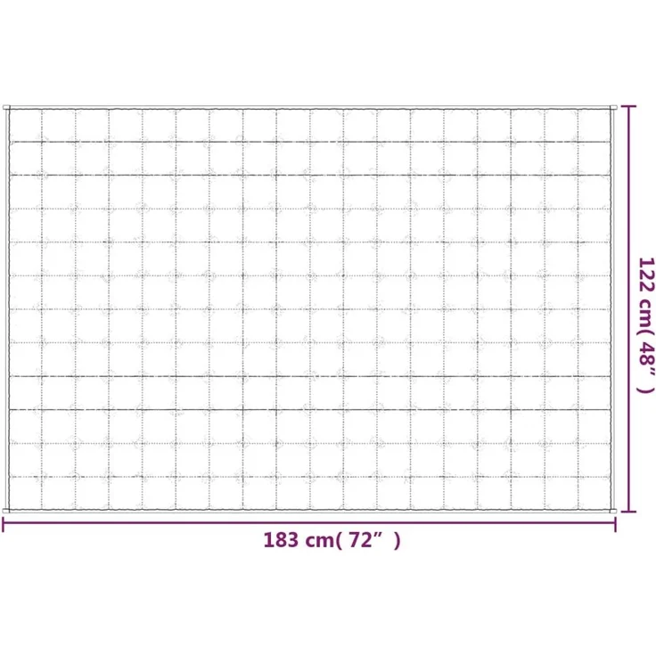 vidaXL Gewichtsdecke Hellcreme 122x183 cm 5 kg Stoff 3154865 – Bild 5