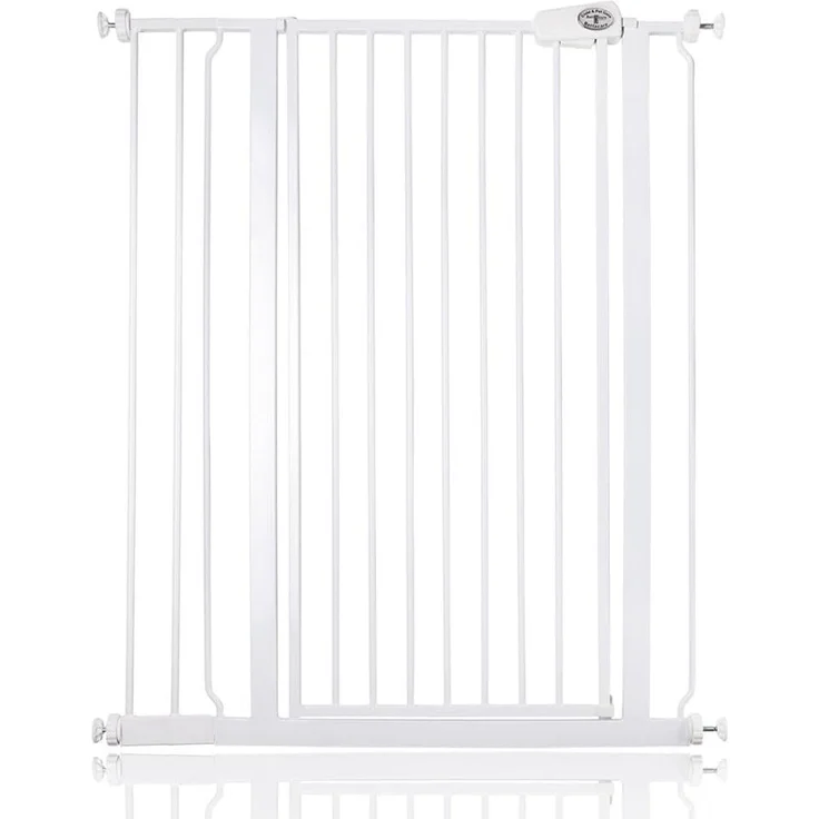 Bettacare Extra hoher Sicherheitsgitter für Kinder und Hunde, 87.9cm - 95.5cm, Weiß, Extra hohes Babygitter von 104cm Höhe, Druckmontage-Sicherheitsgitter für Treppen – Bild 1