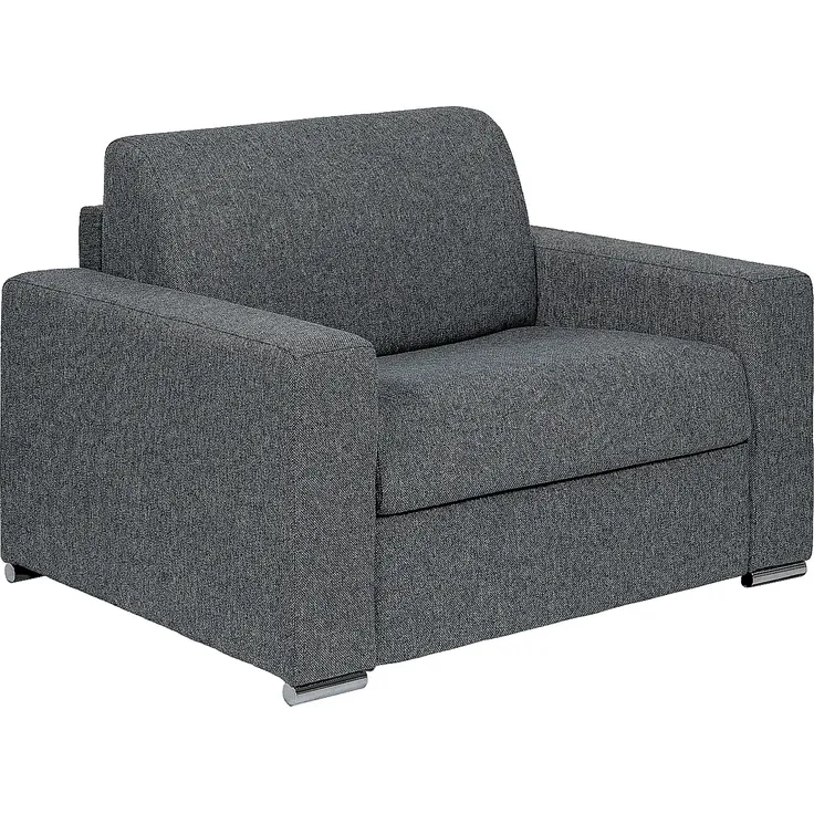 Vente-unique - CALITO - Schlafsessel - Metall - Stahl - Grau - 124 x 95 x 85 cm