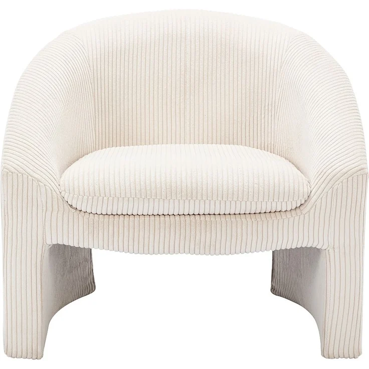 Vente-unique - OSSANA - Sessel mit gerader Rückenlehne - Plastik - Kunststoff (PVC) - Cremefarben - 83 x 74 x 74 cm – Bild 3