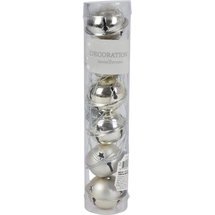 Weihnachts-Glöckchen Baumschmuck 6er Set Anhänger matt&glänzend ø 4cm Dekoration