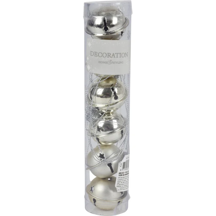 Weihnachts-Glöckchen Baumschmuck 6er Set Anhänger matt&glänzend ø 4cm Dekoration