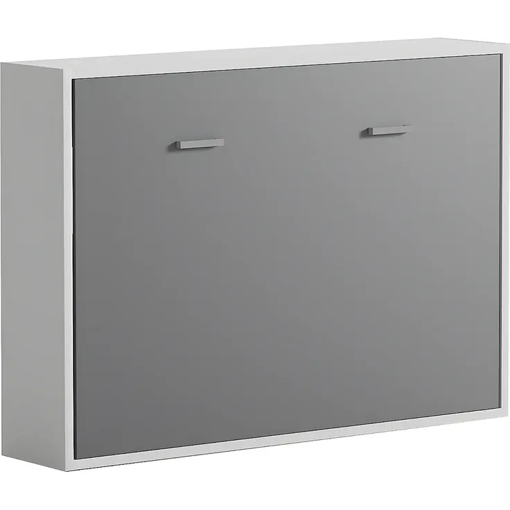 Vente-unique - MALINA Bett Holz, Platte GrauWeiß - B 159 cm40 cm x H 154 cm x L 208 cm – Bild 3