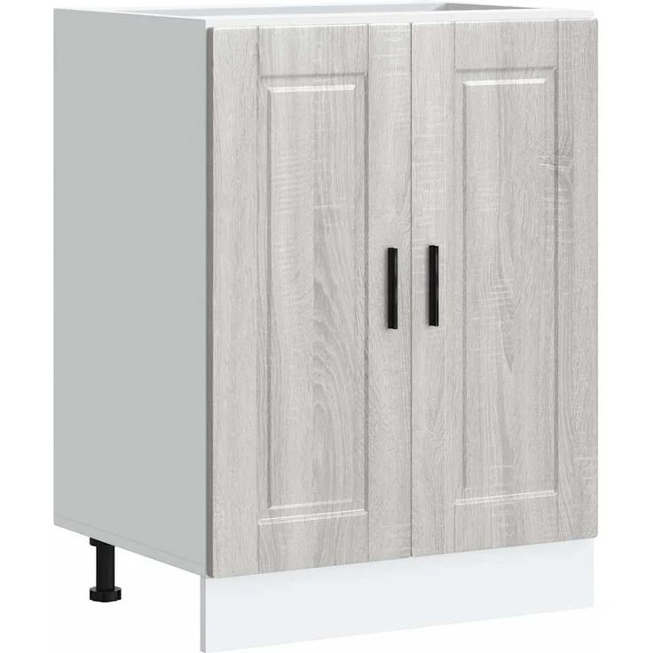 Küchenunterschrank THEO Grau Sonoma 60x46x81,5 cm | Küche Unterschrank mit Türen – Bild 2