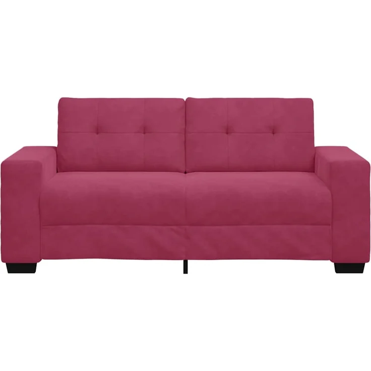 vidaXL Zweisitzer-Sofa Weinrot 180x77x82 cm Samt 4105126 – Bild 4