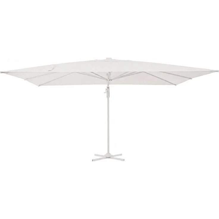 Sonnenschirm Gava aus Aluminium, Ampelschirm 3x4 m, modern, weiß, 360° schwenkbar – Bild 2