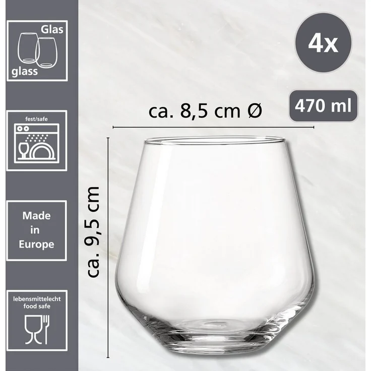Ritzenhoff & Breker Whiskyglas Rumba, 4-tlg, Glas, 4er Set, je 470 ml – Bild 3