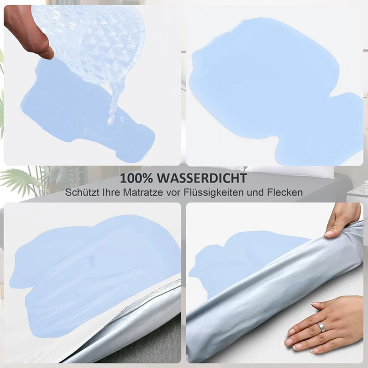 Ohano Wasserdichter Matratzenschoner 140x200cm Inkontinenzauflage Spannbettlaken – Bild 3