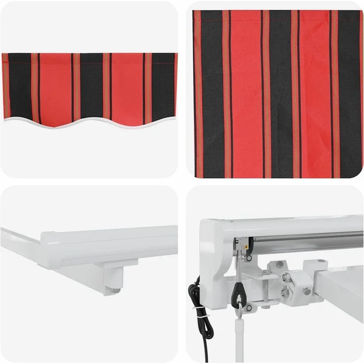 vidaXL Markisenrahmen Orange und Schwarz 400 x 200 cm 3329806 – Bild 7