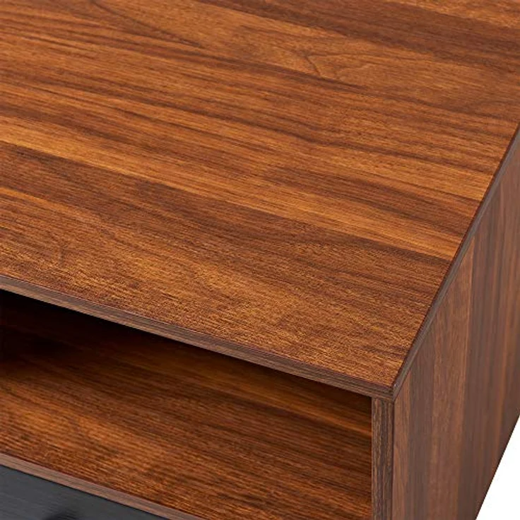 Teamson Home Henry Couchtisch, Braun, Holzwerkstoff, 60.3x45.7x45.7 cm, mit großer Tischfläche und Schublade – Bild 9
