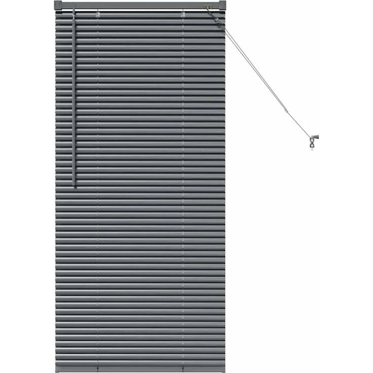 vidaXL Venezianische Jalousie Dunkelgrau 130 x 60 cm 25 mm Aluminium 42006039 – Bild 2