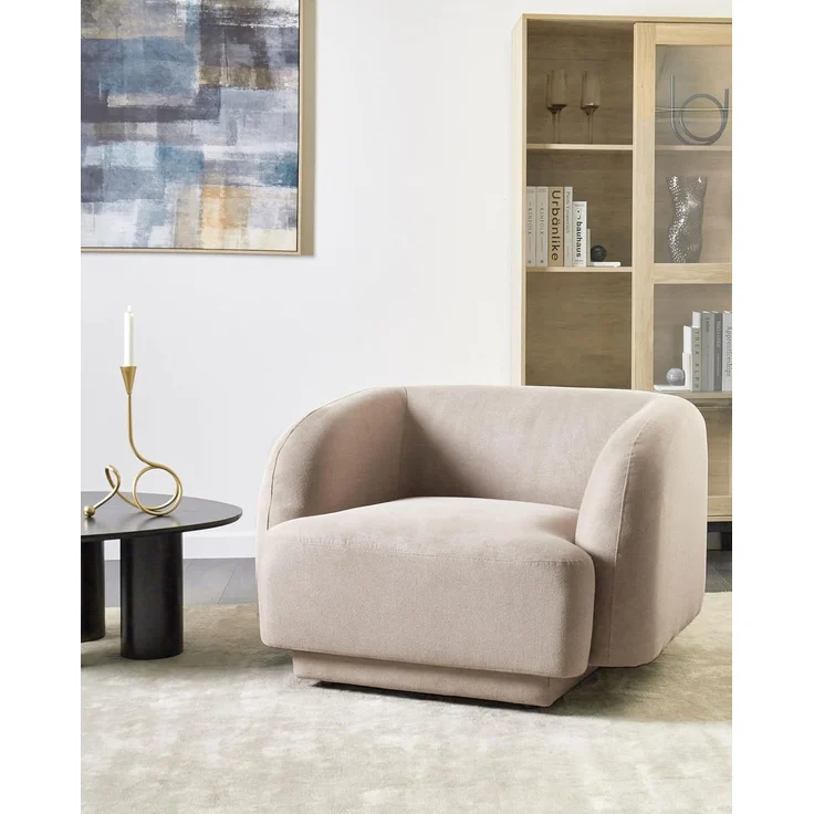 Sessel SKJANES Stoff Taupe – Bild 2