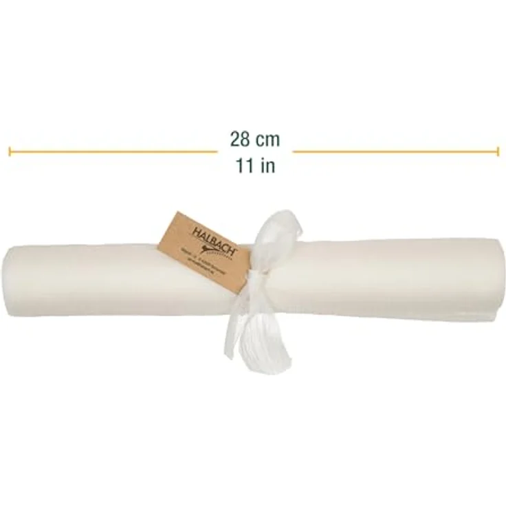 Halbach Seidenbänder Premium Chiffon Tischläufer | Breite: 28 cm Länge: 3 m | Tischläufer modern für Tischdeko Esstisch | Farbe: weiß – Bild 3
