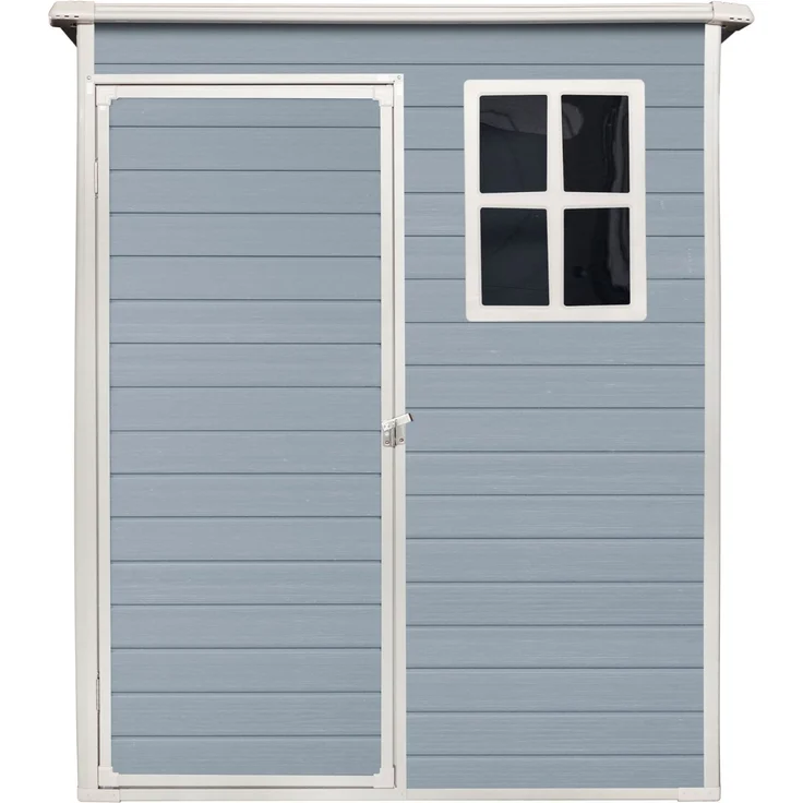osoltus 'Lönneberga' Gartenhaus, 1,5m², Kunststoff Grau, 96 x 157 cm – Bild 1