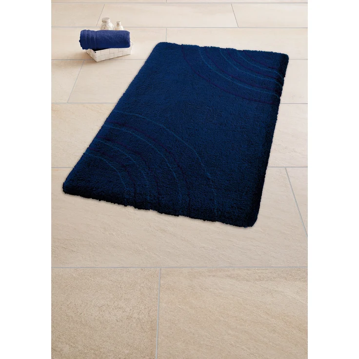 Kleine Wolke Badteppich SATURN LBH 100x60x2.50 cm blau Badematte Badvorleger Duschvorleger Duschmatte Badeteppich – Bild 3