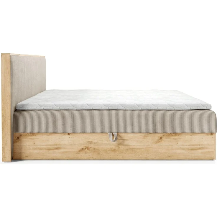 Boxspringbett Schlafzimmerbett ROLAND 120x200cm in Stoff Lincoln Honiggelb – Bild 2