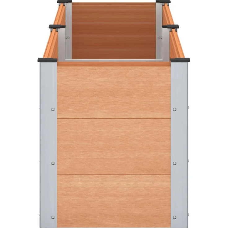 vidaXL Hochbeet Braun 200 x 50 x 54 cm WPC und Aluminium 42039004 – Bild 4