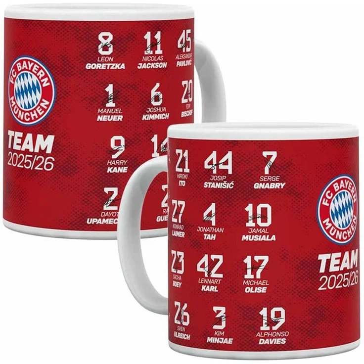 FC Bayern München Tasse FC Bayern München I Tasse Signature 2025-26I Rot, Keramik – Bild 3
