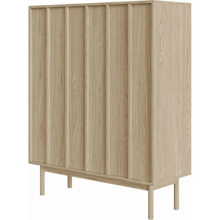 Selsey 'Neksto' Highboard 2-türig, Eichenholzoptik, ca. 124 x 100 x 40 cm – Bild 1