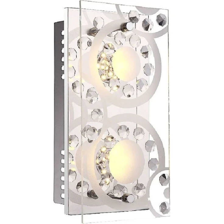 LED Wandlampe, Chrom, Kristalle, L 24 cm – Bild 3