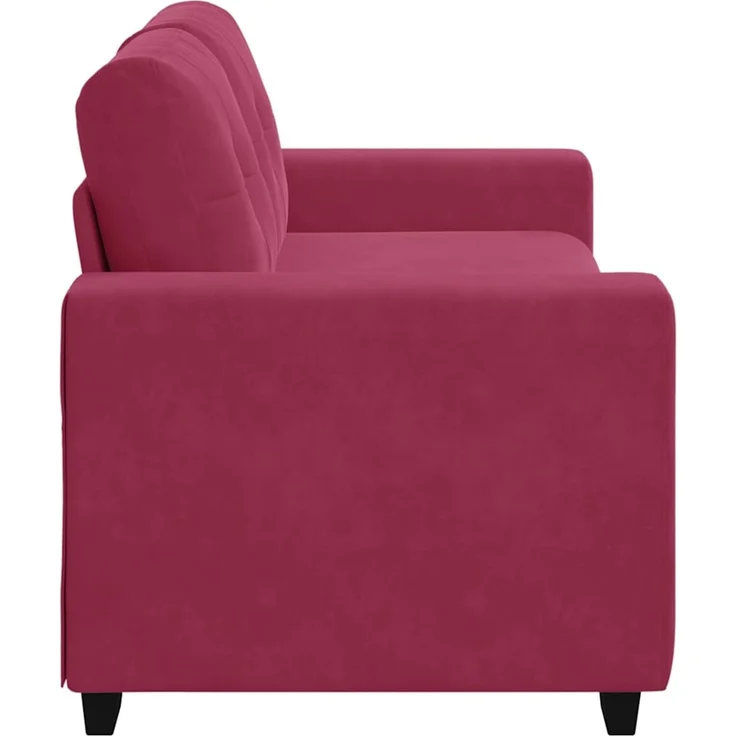 vidaXL Zweisitzer-Sofa Weinrot 180x77x82 cm Samt 4105126 – Bild 5