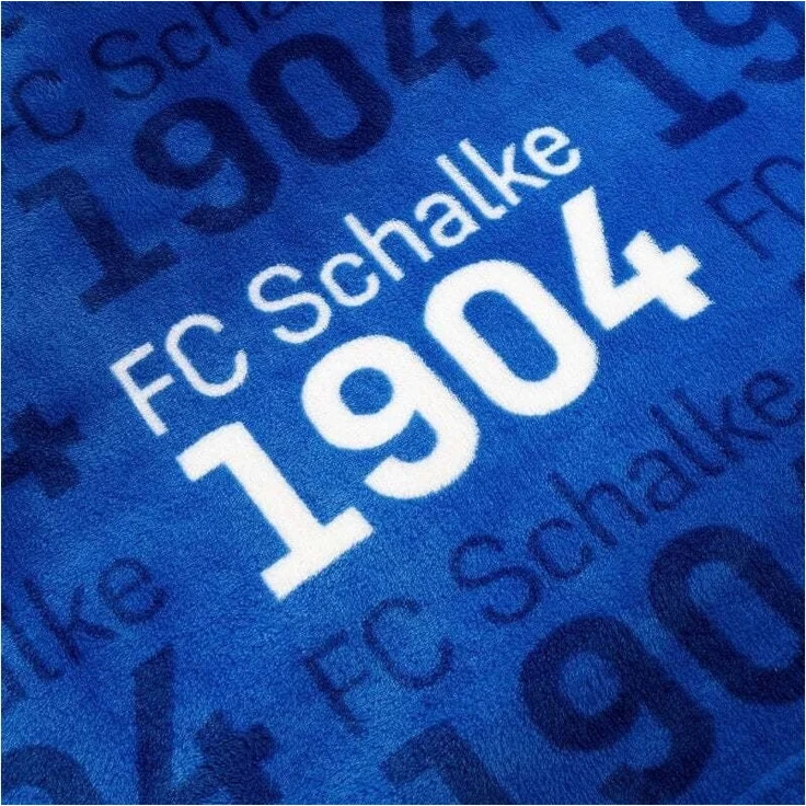 FC Schalke 04 Kunstfaserbettdecke FC Schalke 04 Decke Flanellfleece Logo – Bild 3