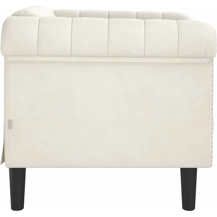 vidaXL Sessel Creme Samt 372572 – Bild 4