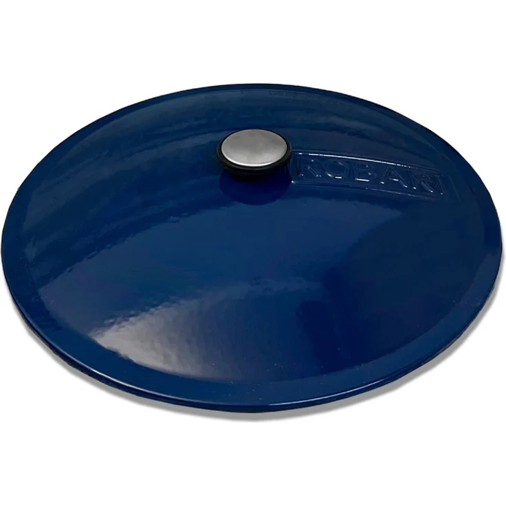 Kasan ROBARI Wok ASIA 12 Liter mit Deckel aus Gusseisen emailliert blau – Bild 3