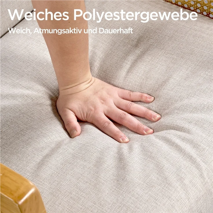 Yaheetech Loungesessel, Armlehnensessel mit Polsterung bequemer Polstersessel, Beige, 78 x 67,5 x 76,5 cm – Bild 9