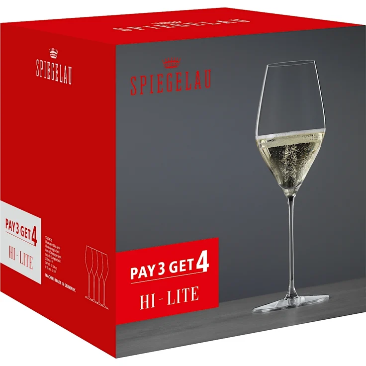 SPIEGELAU 1750479 HI-LITE Champagnerglas VORTEILSSET - KAUF 4 ZAHL 3 – Bild 6